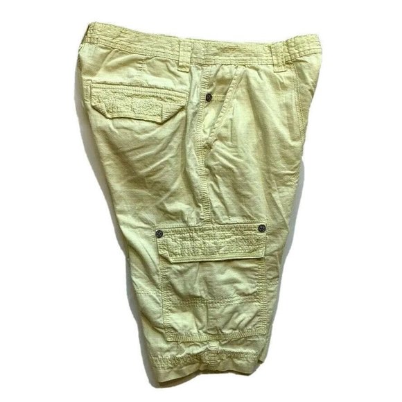 INC International Concepts Cargo Shorts Mens 32 Ripstop Relaxed Long‎ Yellow - Picture 3 of 11